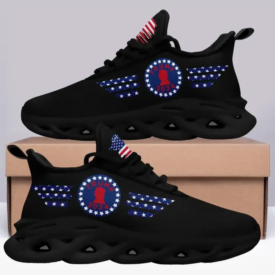 Unique Gift,Personalized Trump Fashion Sneakers, Custom Patriotic Trump Shoes, Breathable Maxsoul Shoes