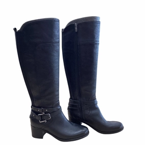 Boots Knee Heels By Clothes Mentor In Black, Size:6.5 Multi Season Versatility