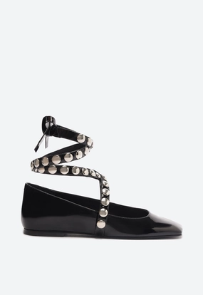 Jaycie Patent Leather Flat Dual Density Foam Layers