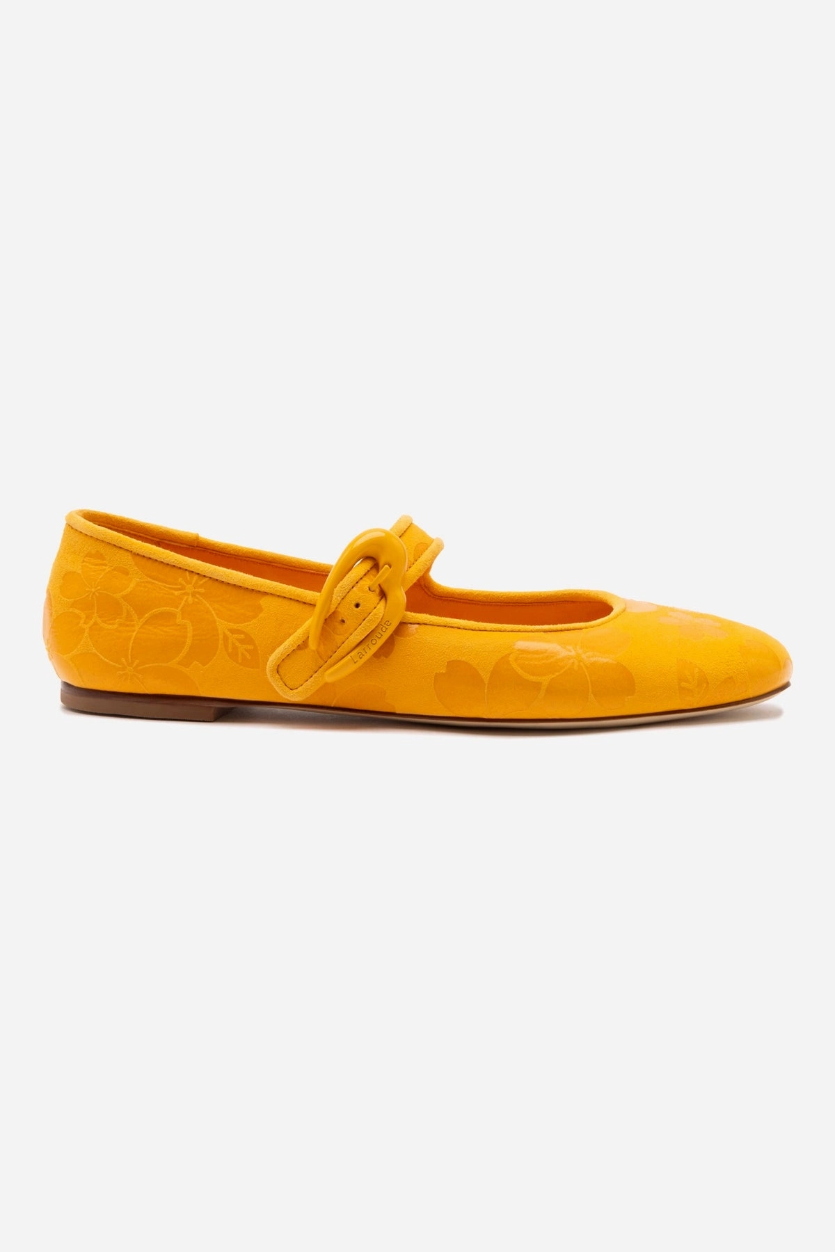 Weekend Fun Verona Ballet Flat In Amber Sakura Printed Suede