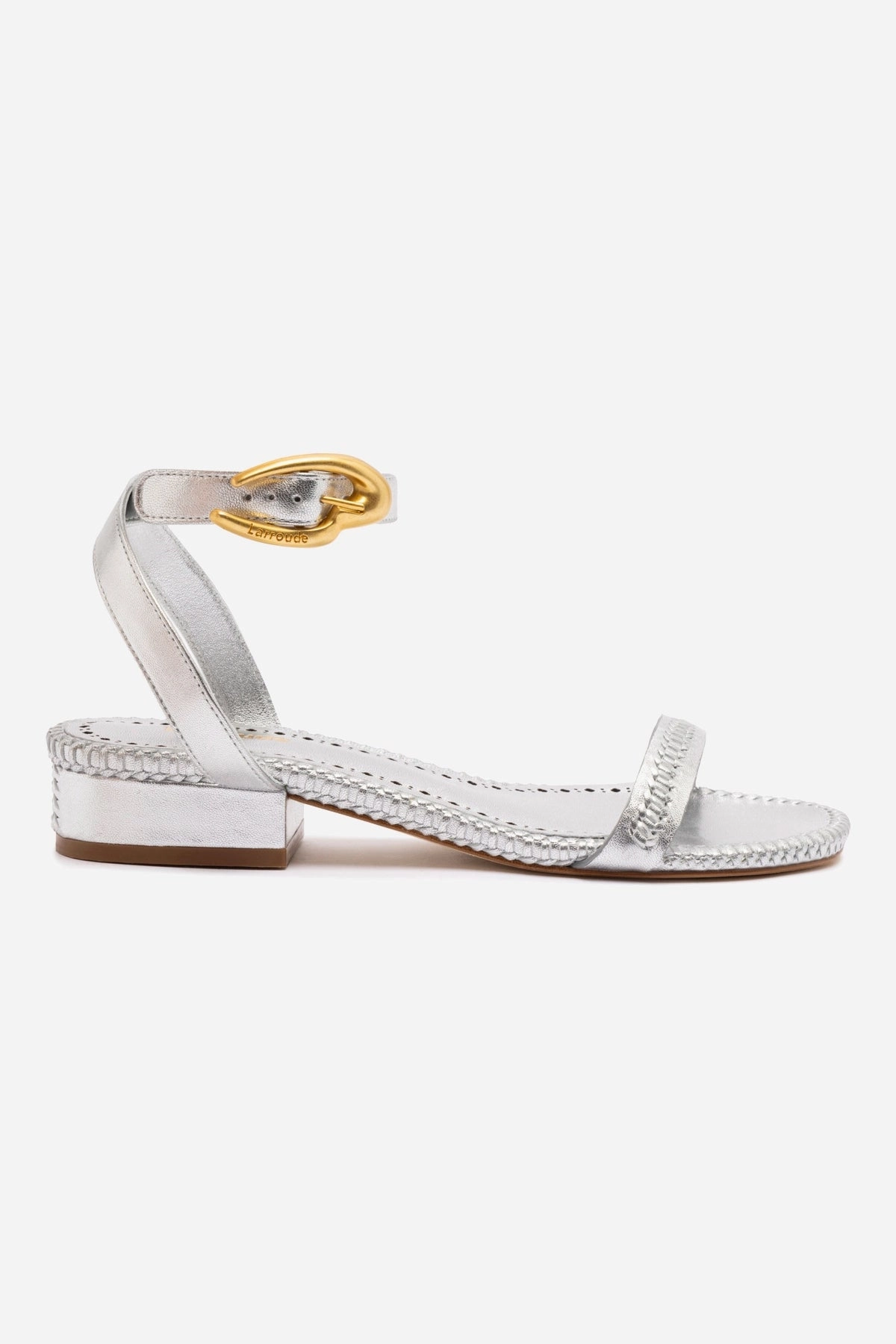 Versatile Cushioning Verona Flat Sandal In Silver Metallic Leather