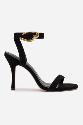 Red Bold Verona Sandal In Black Suede Machine washable
