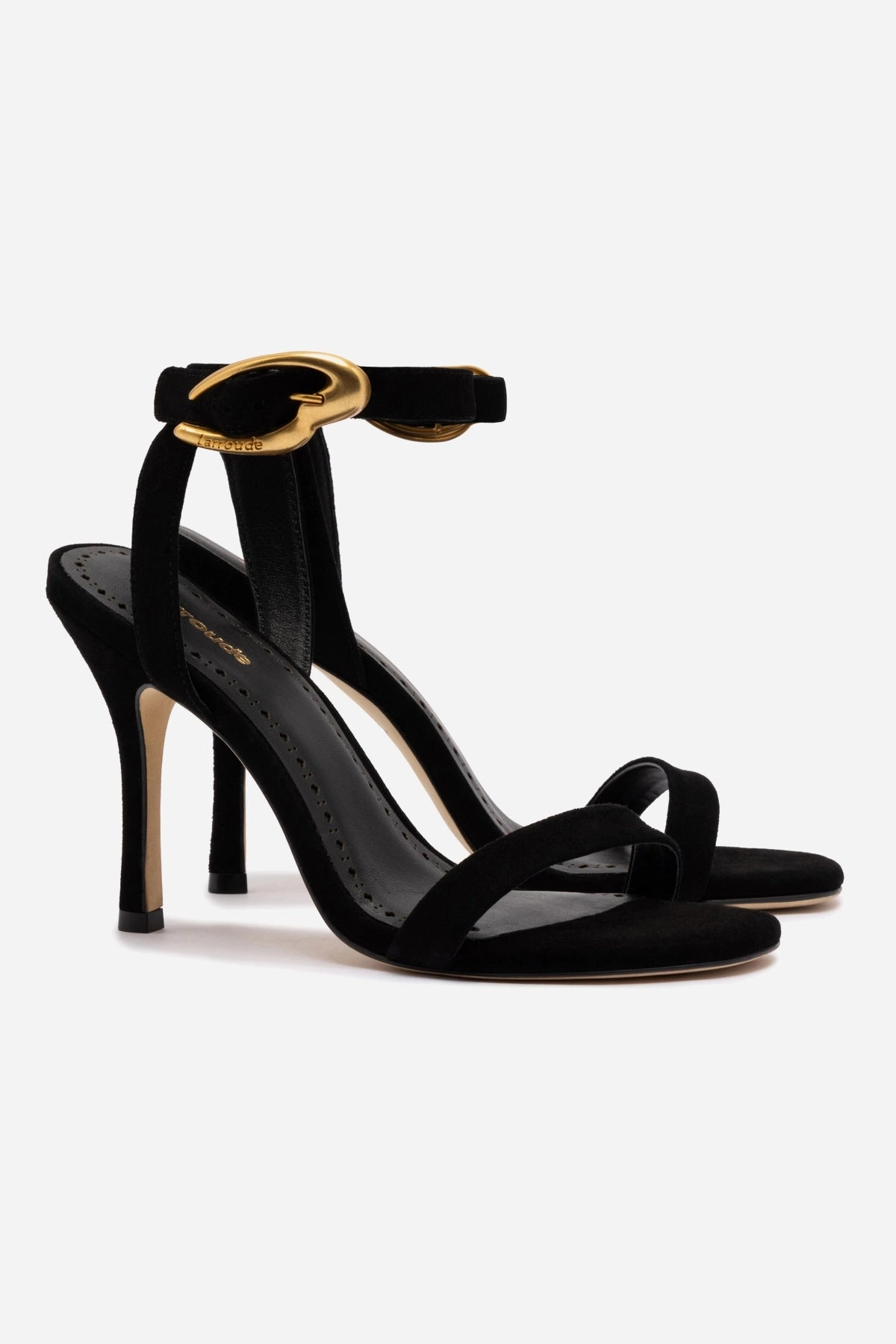 Textured Grip Surface Pool Day Verona Sandal In Black Suede Machine washable