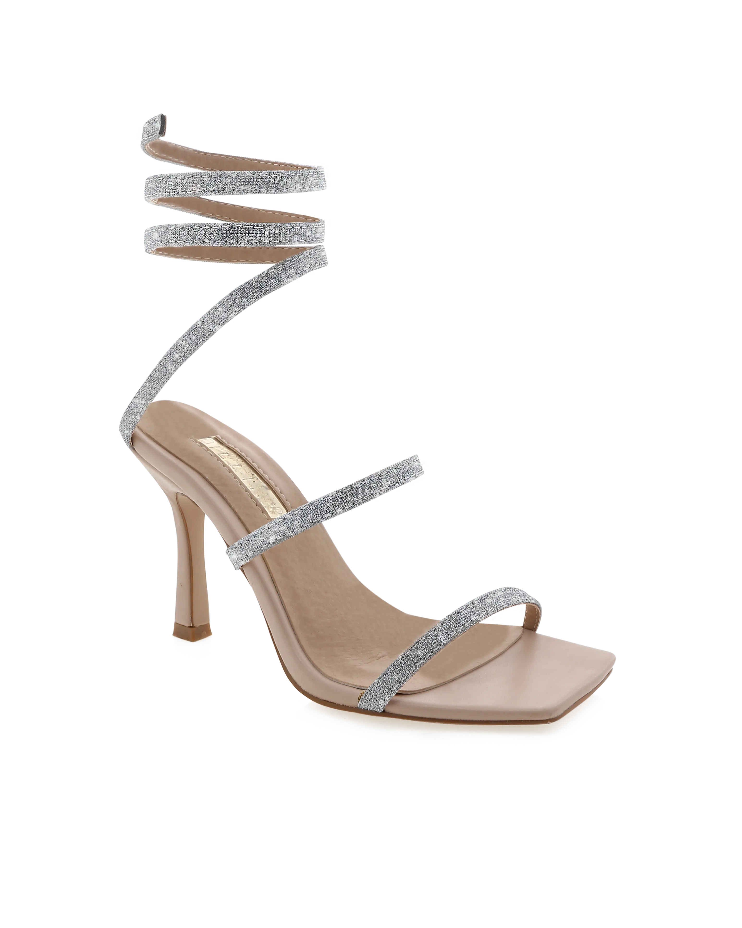 Comfortable fit SIMI - SILVER GLITTER-NUDE
