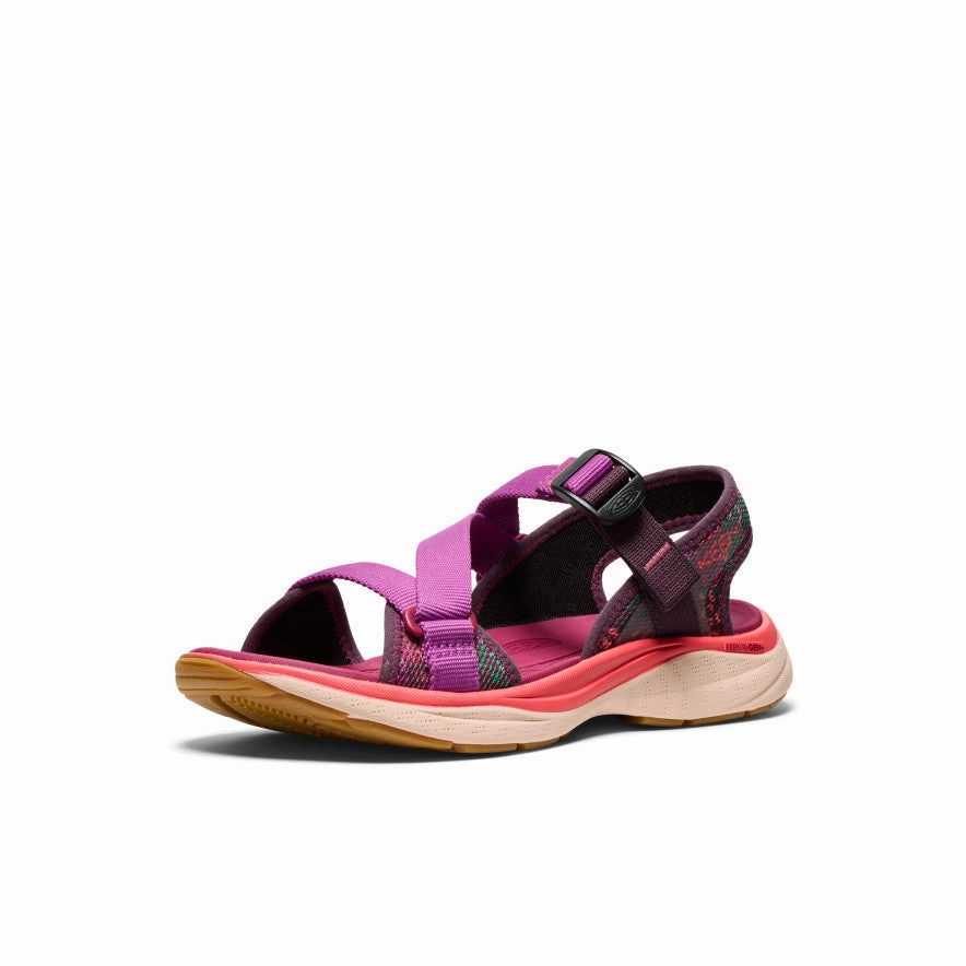 Hydrophobic Lining Contoured Foot Shape Women's Leiki Open-Toe Sandal  |  Plum Perfect/Dubarry