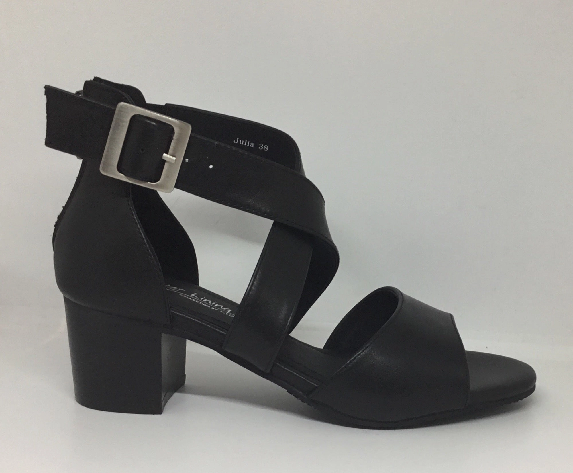 Candle Dinner Klouds Silver Lining Julia Black Leather Heel