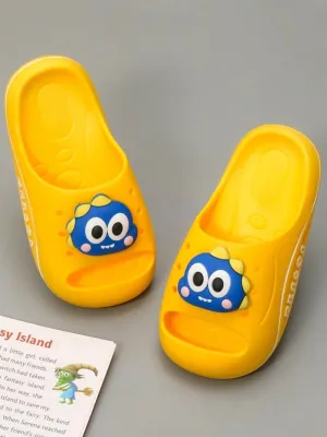 Vibrant Yellow Adorable Dino Sliders for Boys