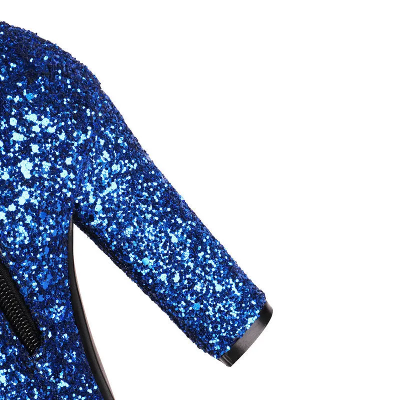 Vintage Sequins 1960’s fancy dress party go-go boots knee high