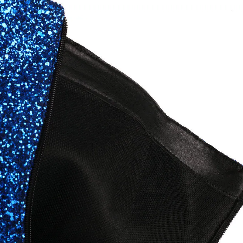 Vintage Sequins 1960’s fancy dress party go-go boots knee high