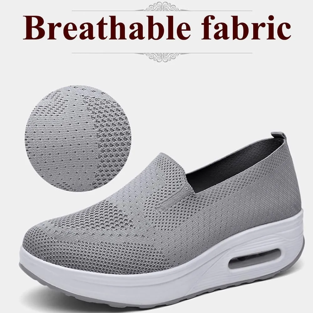 Vogany Orthopedic Sneakers Women, Breathable Cushion Hands Free Slip On Shoes, Walking Athletic Training Sneakers