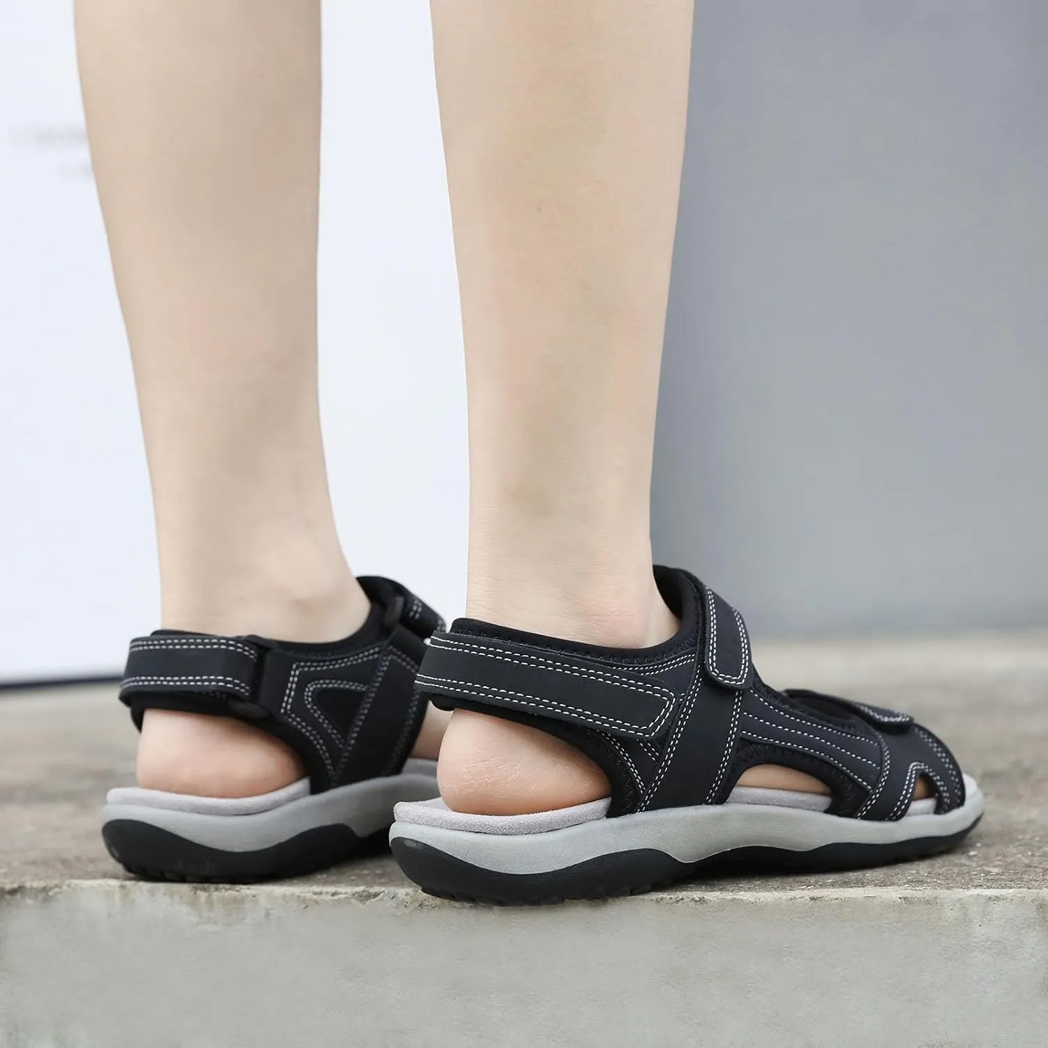 Walking Sandals Women Beach Adjustable Flat Shoes Women's Comfortable Platform Sport Sandals