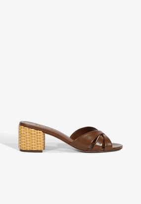 Easy Wear Ventilated Mesh Sunny Walks Keefa Straw Mule Sandal