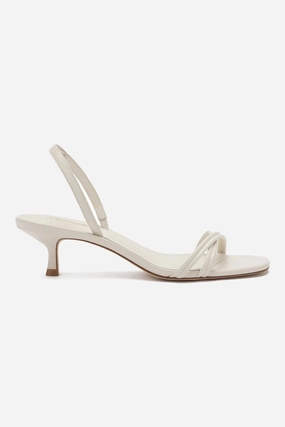 Spring Shine Heel Washable Footbed Cover Mini Annie Sandal In Ivory Leather