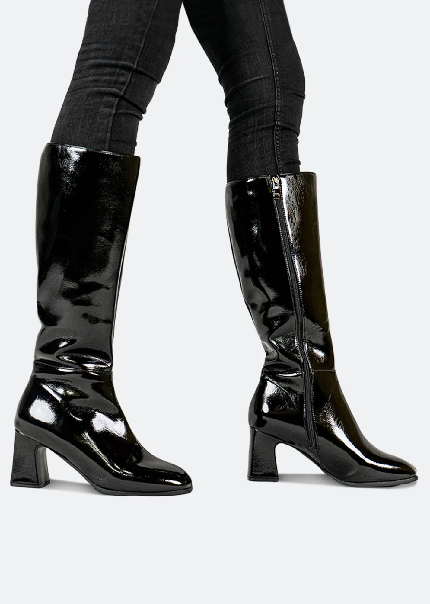 Way To Go Patent Boots