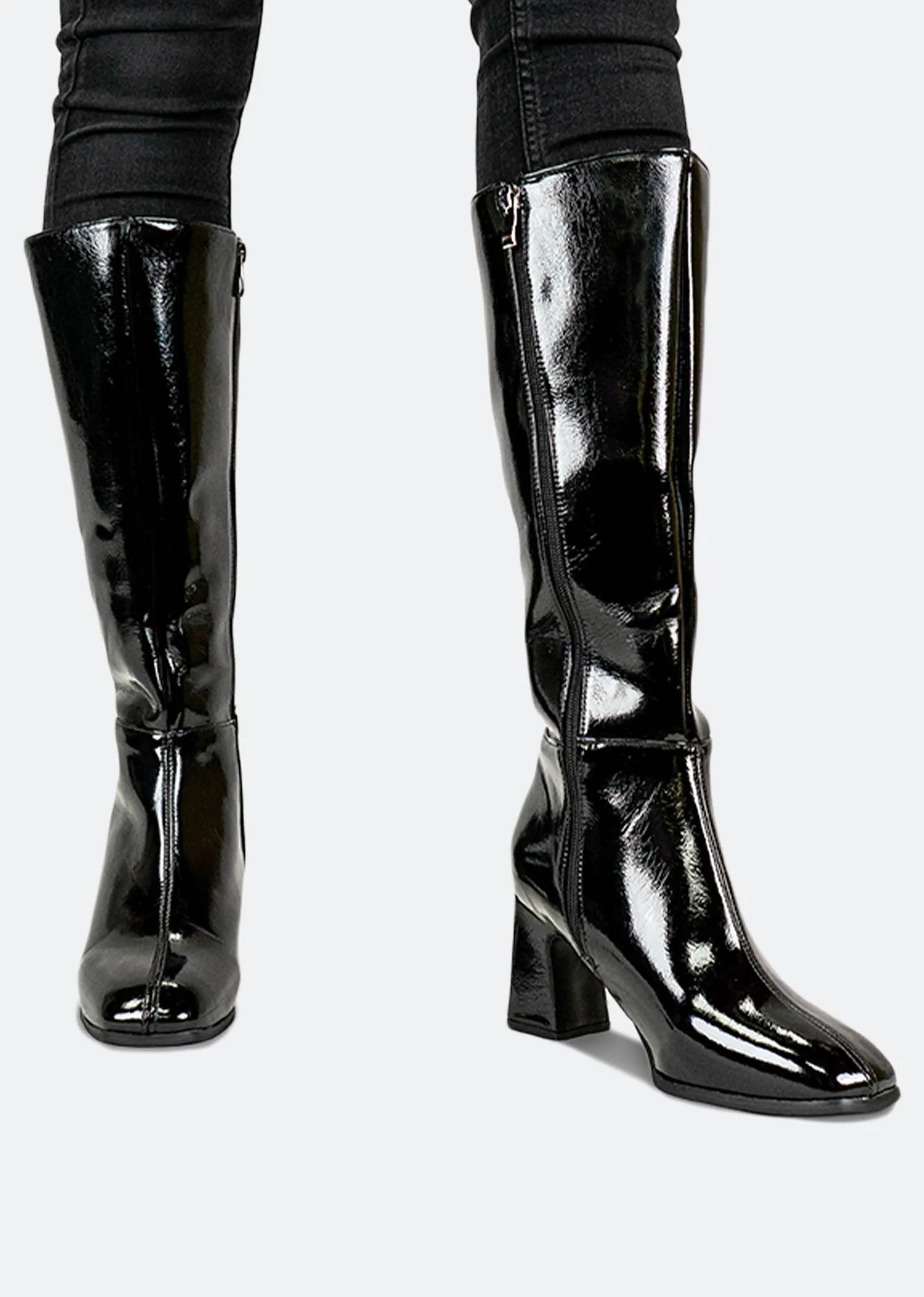 Way To Go Patent Boots