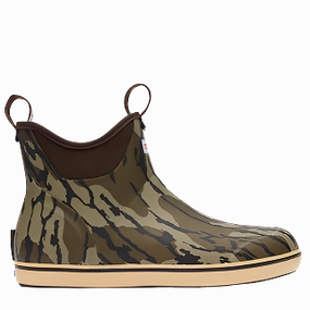 Men's 6" Mossy Oak? Bottomland Ankle Deck Boot Premium Leather