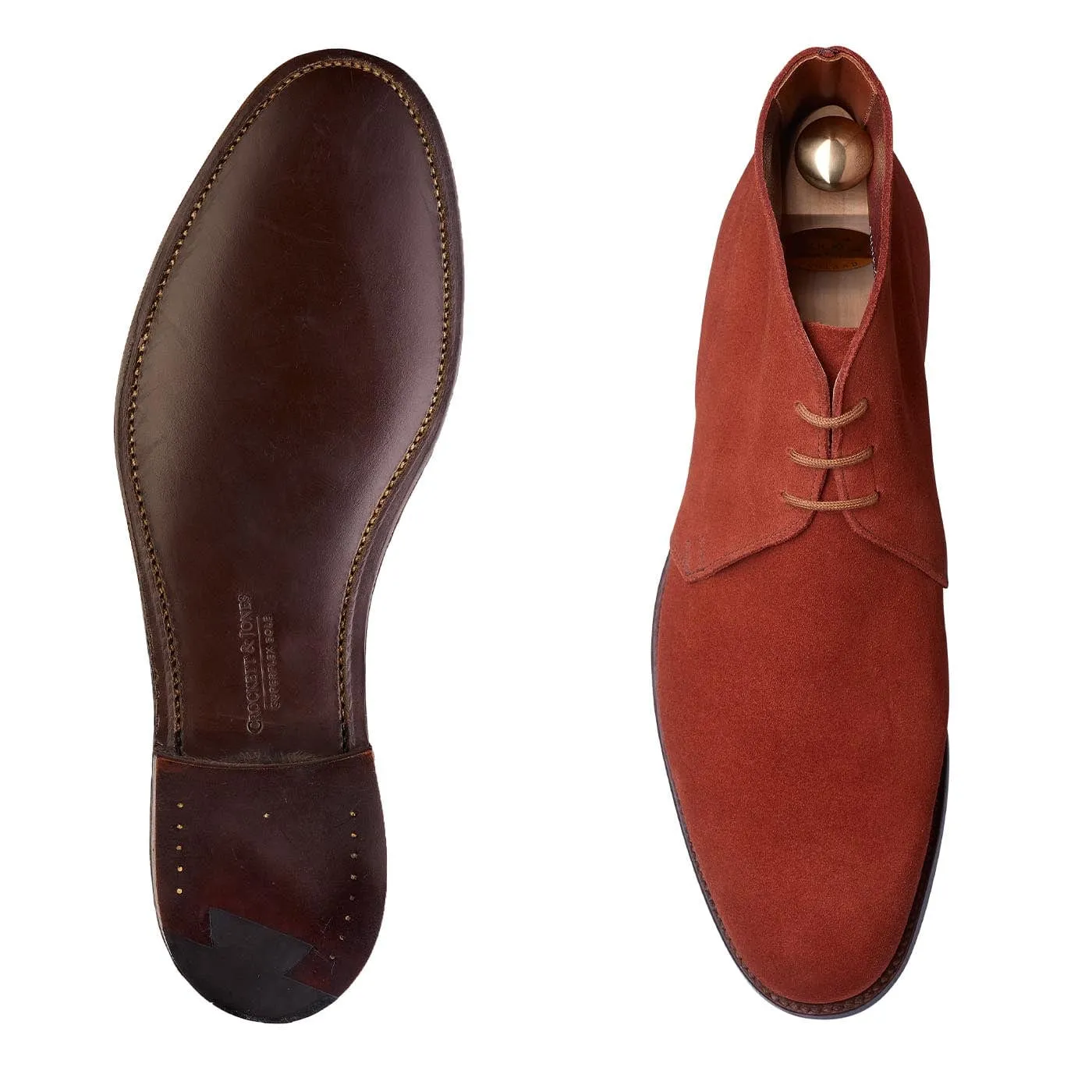 Padded Interior Weekend Wanderer Chukka Terracotta Suede