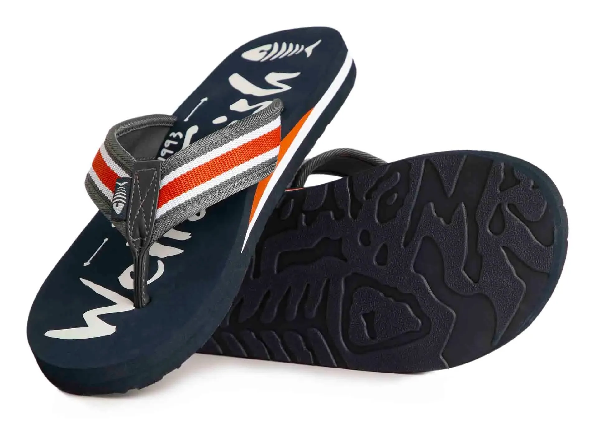Weird Fish Mens Waterford Flip Flops - Dark Navy