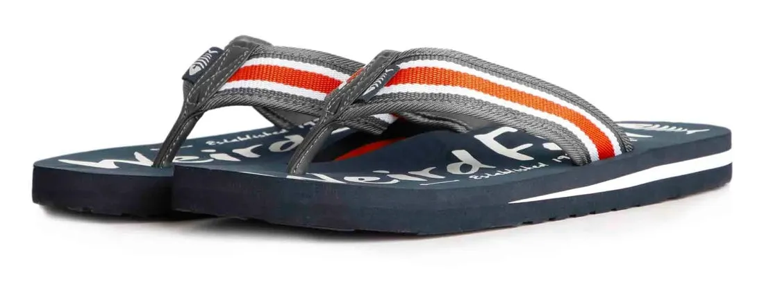 Weird Fish Mens Waterford Flip Flops - Dark Navy
