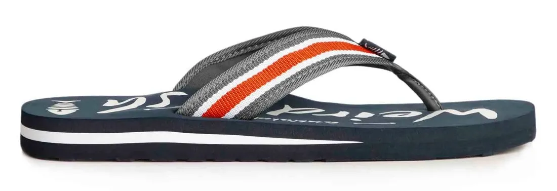 Weird Fish Mens Waterford Flip Flops - Dark Navy
