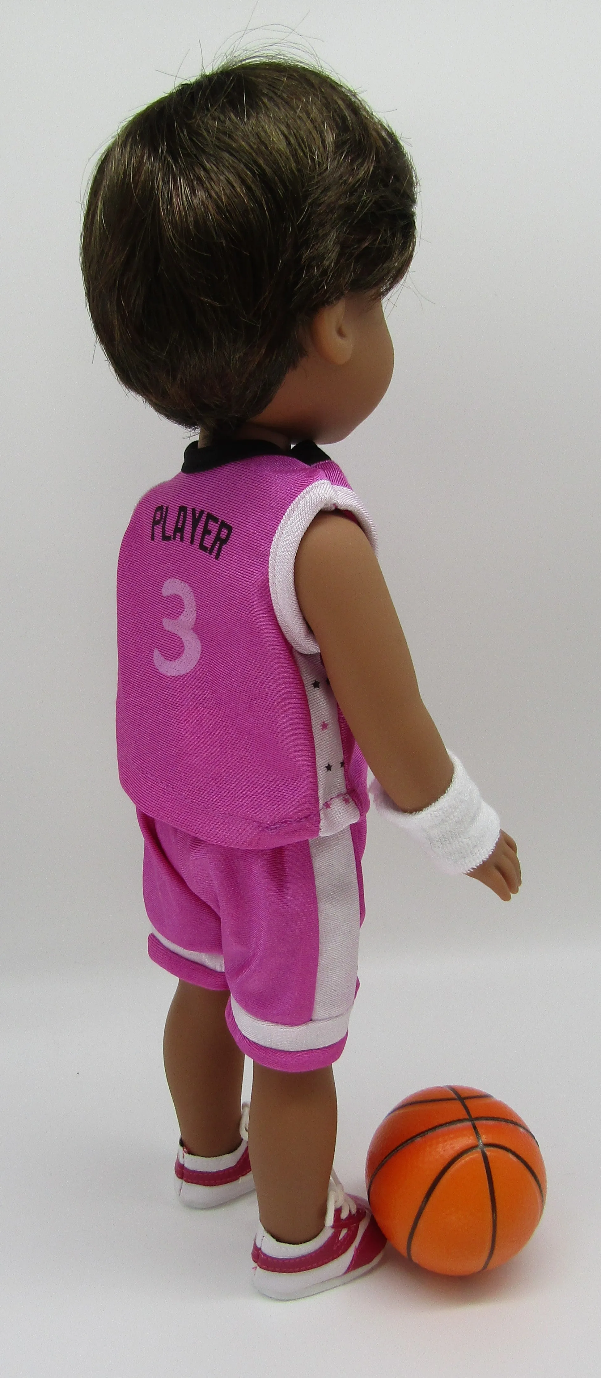 Wellie Wisher 14 inch Doll Basketball 6 Pc Set: Purple
