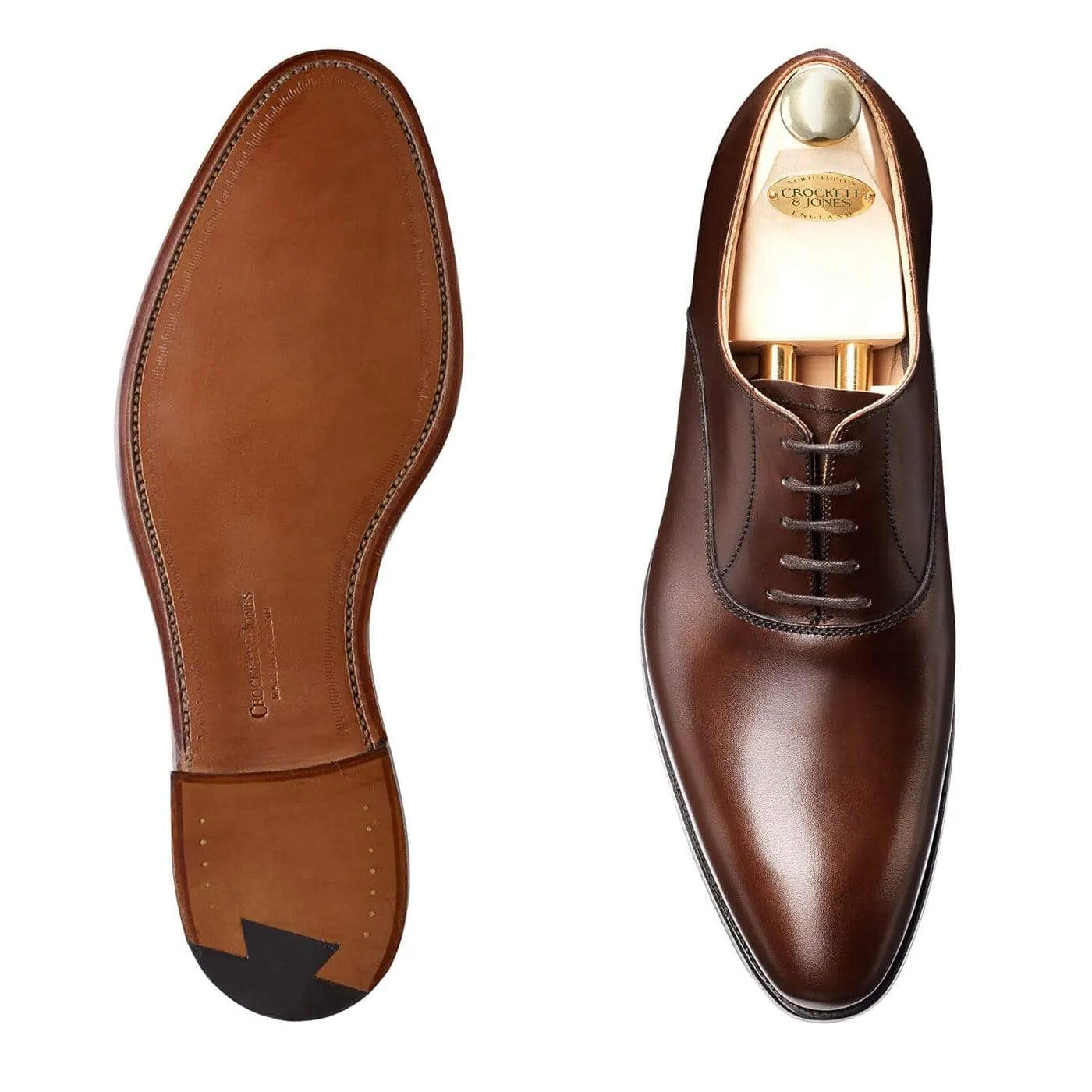 Reinforced Seams Wembley Dark Brown Burnished Calf