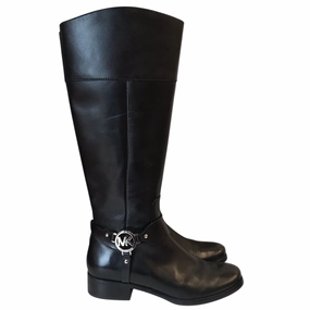 Boots Knee Flats By Michael By Michael Kors In Black, Size:9 Comfortable Footbed