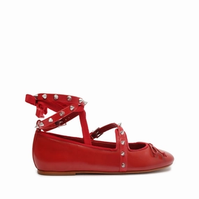 Ocean Edge Larissa Lace Up Calf Leather Flat