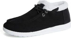 Winter Fashion Boots For Women 2024 Casual Slip-on Warm Loafers Shoes Faux Fur-Lined Comfortable Snow Ankle Booties