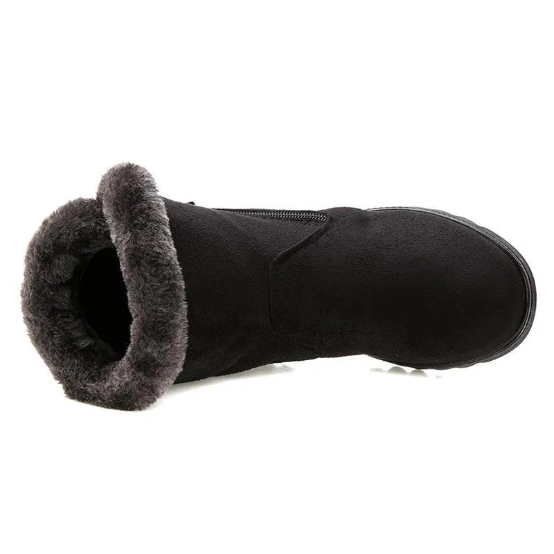Winter Fur Ankle Boots for Women 3 Colors Non-slip Winter Warm Shoes
