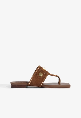 Aria Brown Suede Sandal Zero Drop Platform