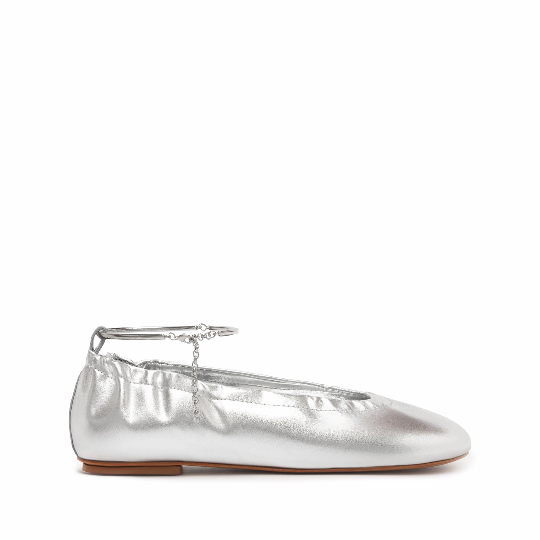 Bethany Leather Flat Clear Glow Padded