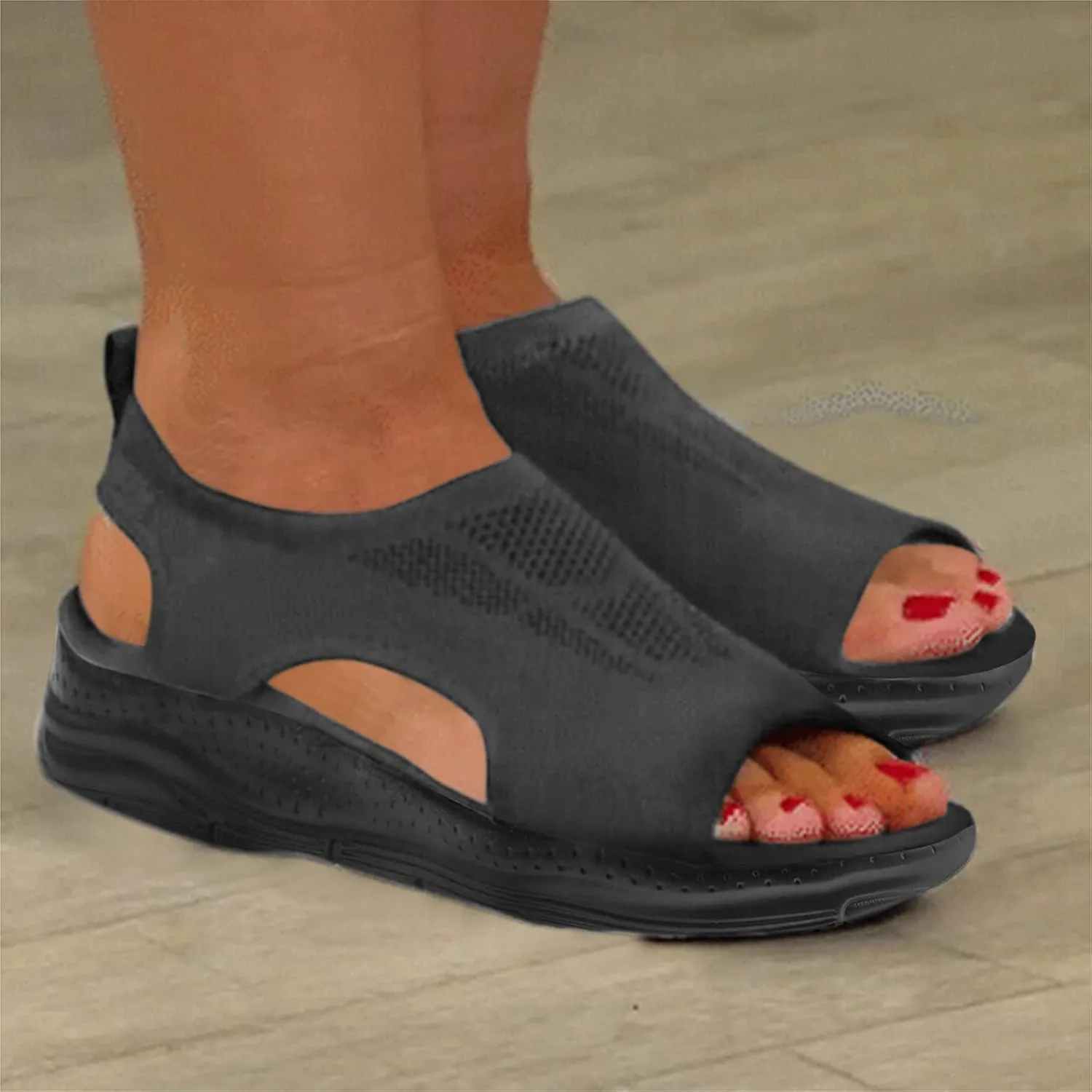 Women Arch Support Orthotic Walking Sandals Open Toe Adjustable Ankle Strap Sandals 2025 Trendy