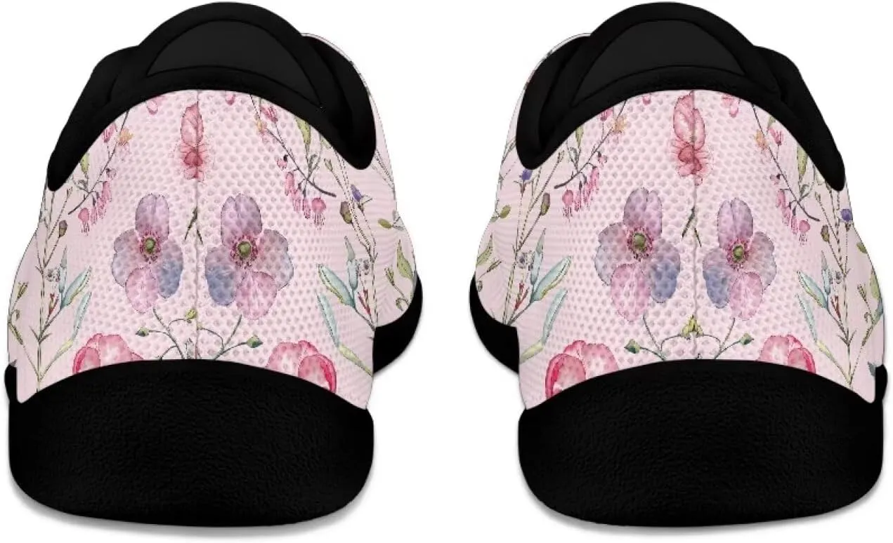 Women Comfortable Lace-Up Barefoot Shoes Lightweight Non Slip Sneakers Wide Toe Slip On Skate Shoe US Size 6-13.5 Black Sole