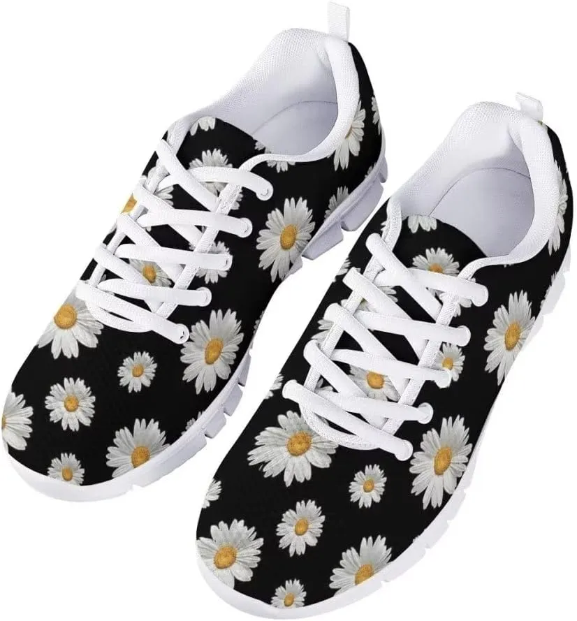 Women Floral/Leopard Print Running Sneaker Lightweight Walking Jogging Sports Shoes