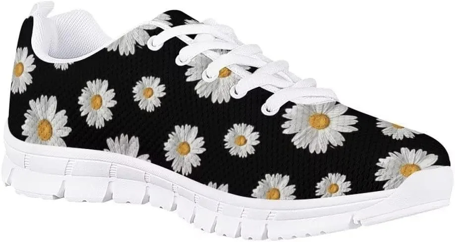 Women Floral/Leopard Print Running Sneaker Lightweight Walking Jogging Sports Shoes