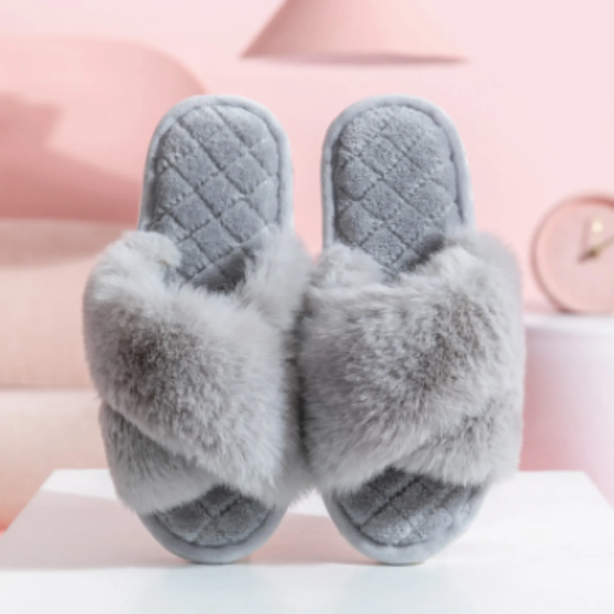 Women Fluffy Slippers  Bridesmaid Slippers Wedding Shoes