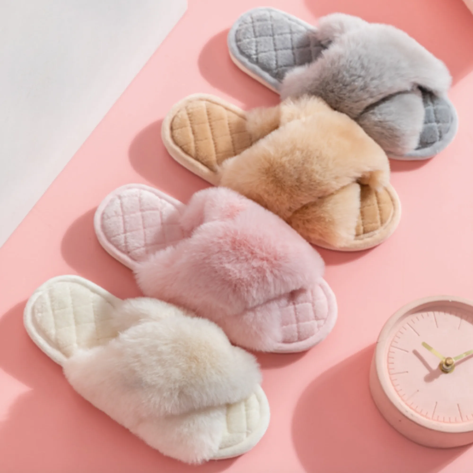 Women Fluffy Slippers  Bridesmaid Slippers Wedding Shoes