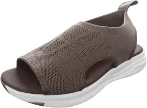 Women Orthopedic Walking Sandals Breathable Mesh Wedge Heels Dressy Summer Shoes Arch Support Adjustable Straps Casual Open Toe Flip Flops