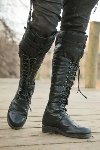Women riding boots mid calf motorcycle boots