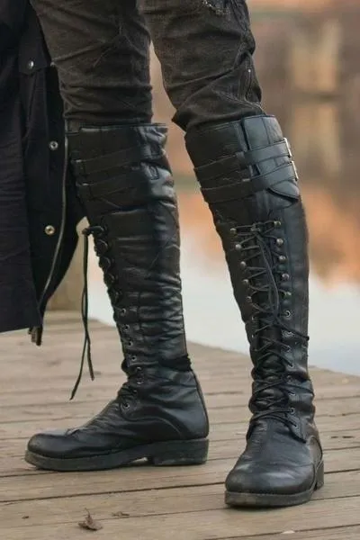 Women riding boots mid calf motorcycle boots