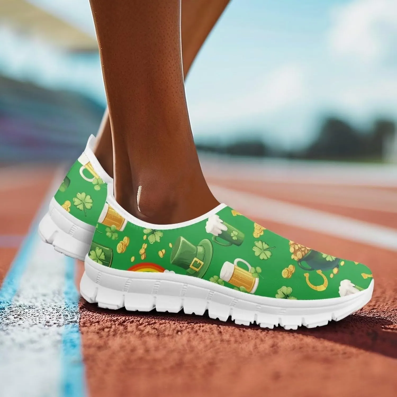 Women Slip On Walking Shoes Trendy Casual Shoes Novelty Workout Shoes