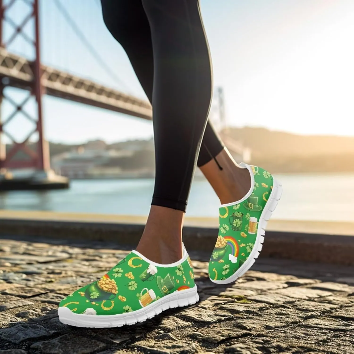 Women Slip On Walking Shoes Trendy Casual Shoes Novelty Workout Shoes