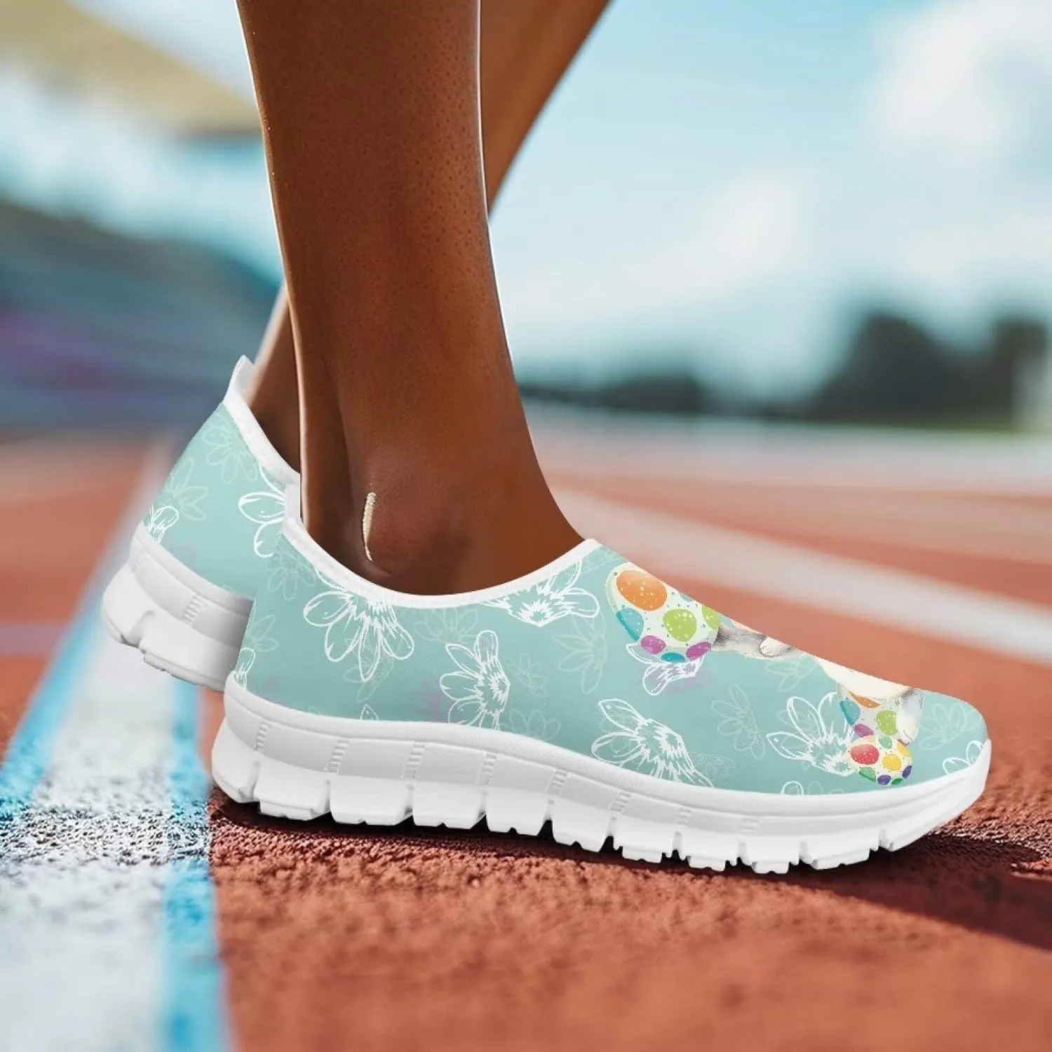 Women Slip On Walking Shoes Trendy Casual Shoes Novelty Workout Shoes