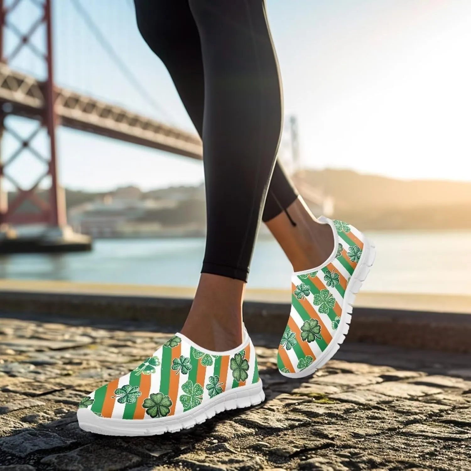 Women Slip On Walking Shoes Trendy Casual Shoes Novelty Workout Shoes