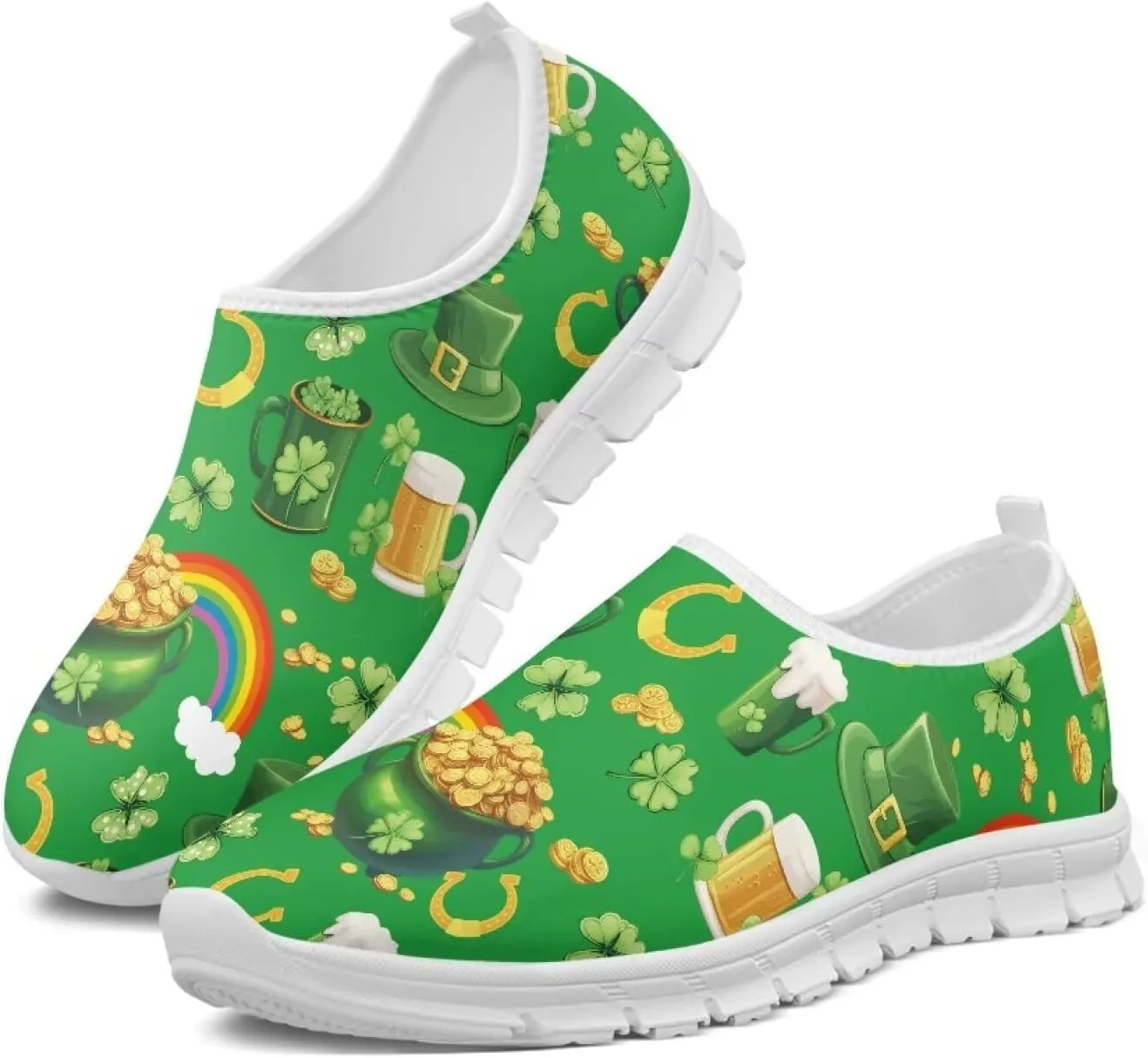 Women Slip On Walking Shoes Trendy Casual Shoes Novelty Workout Shoes