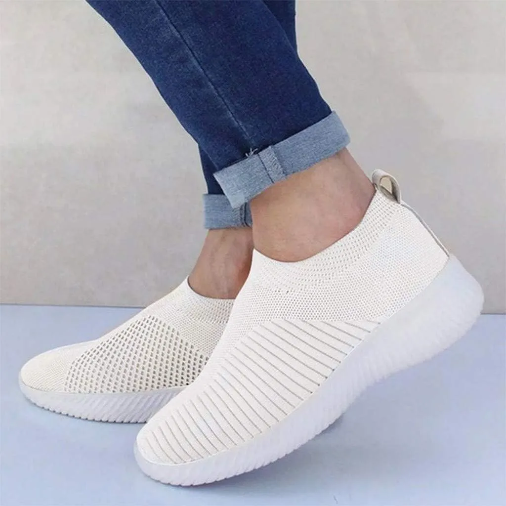 Women Tennis Running Shoes Lightweight Walking Shoes Casual Slip On Sneakers Breathable Workout Shoes for Travel Work