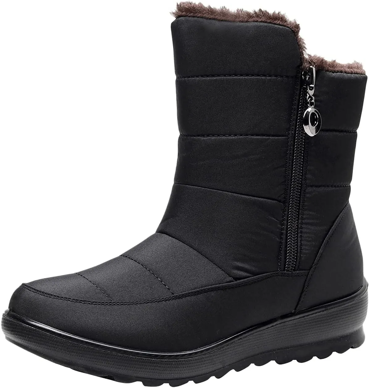 Women Winter Snow Boots Warm Fur Lined Ankle Booties Cold Weather Insulated Boots Waterproof Comfy Walking Boots