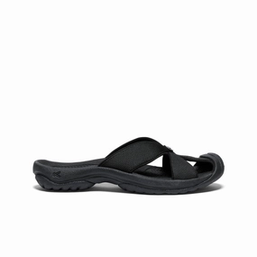 Chic Sporty Sandals Women's Bali Slide Sandal  |  Black/Steel Grey