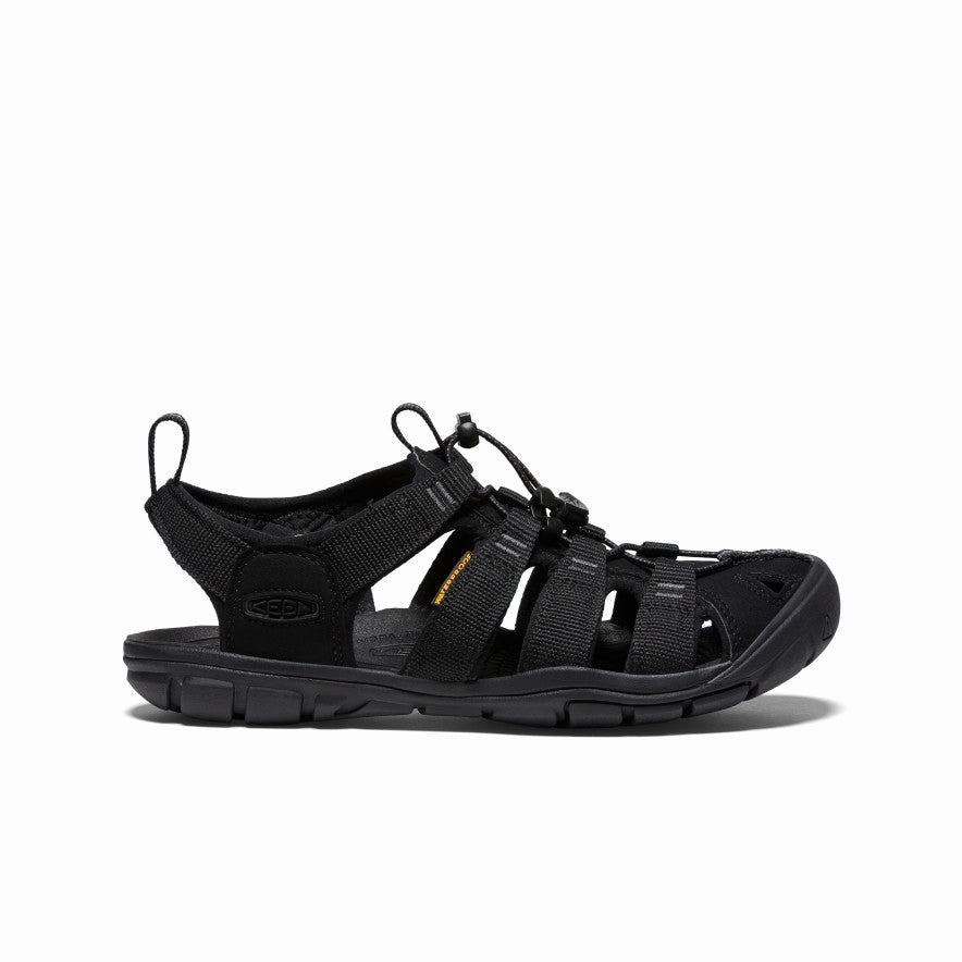 Moisture Wicking Inner Layer Easy Clean Surface Women's Clearwater CNX Sandal  |  Black/Black